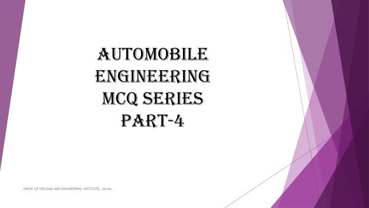 automobile engineering mcq series part 4