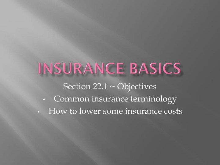 section 22 1 objectives common insurance