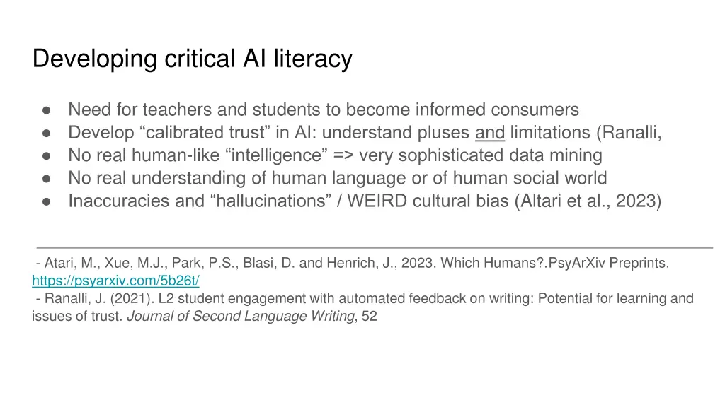 developing critical ai literacy