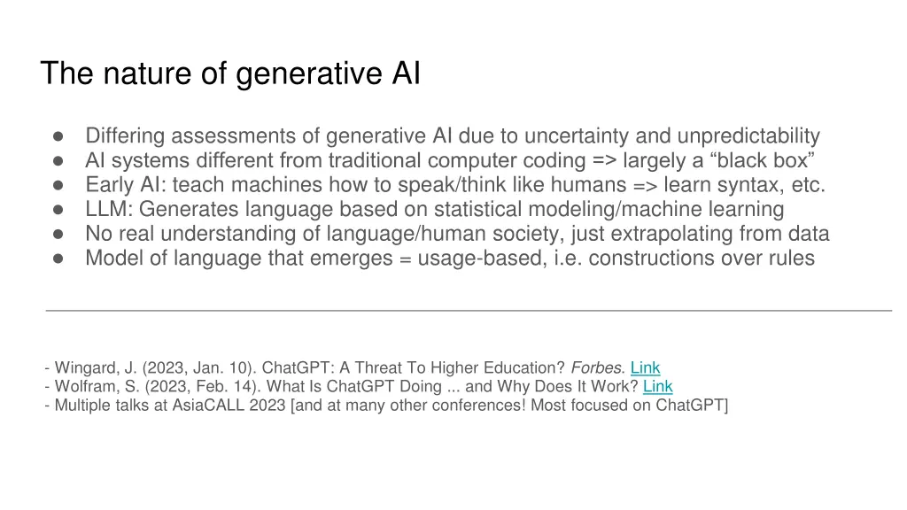 the nature of generative ai