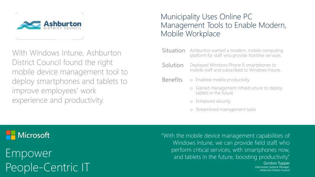 municipality uses online pc management tools