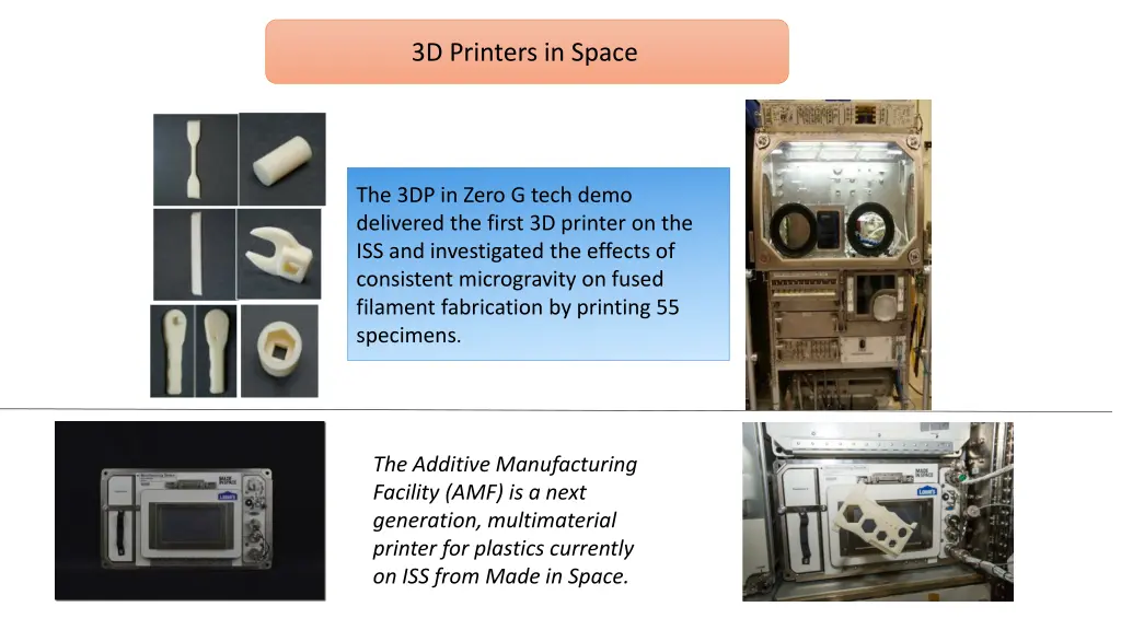 3d printers in space