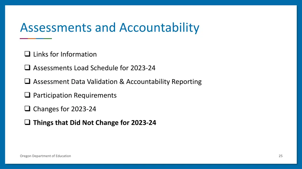 assessments and accountability 6