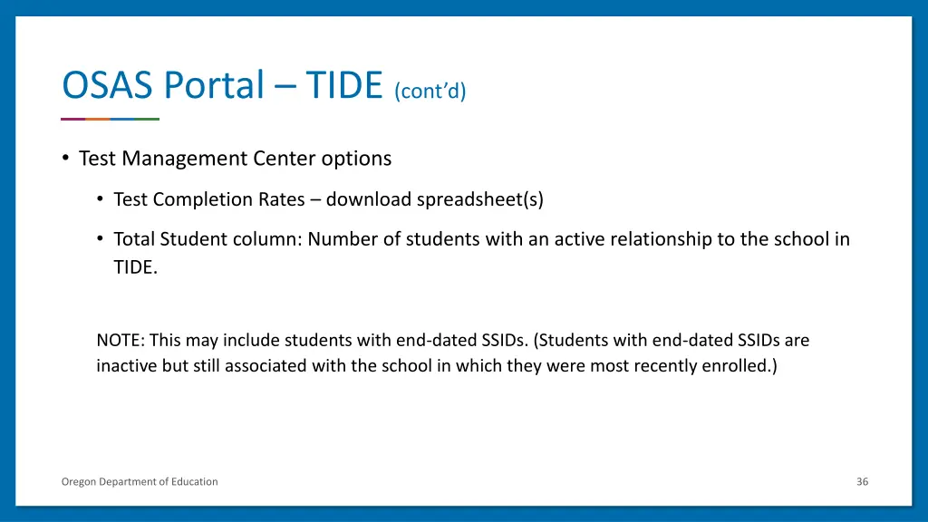 osas portal tide cont d