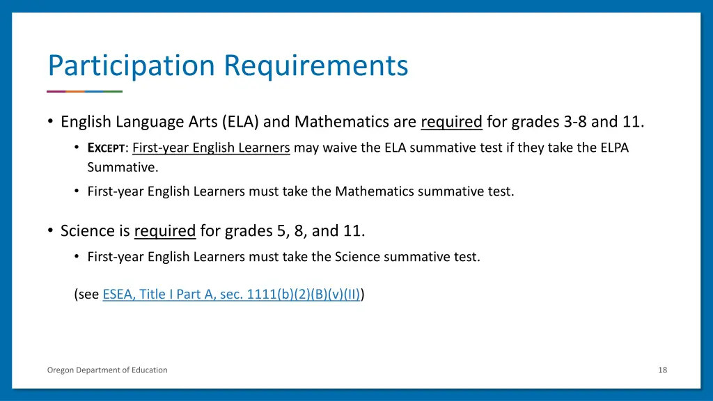 participation requirements