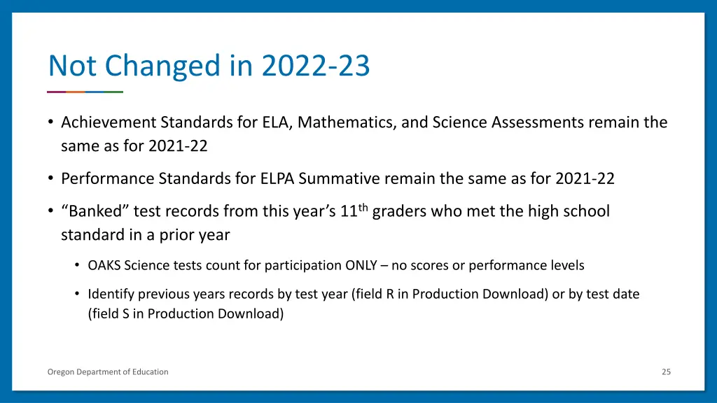 not changed in 2022 23