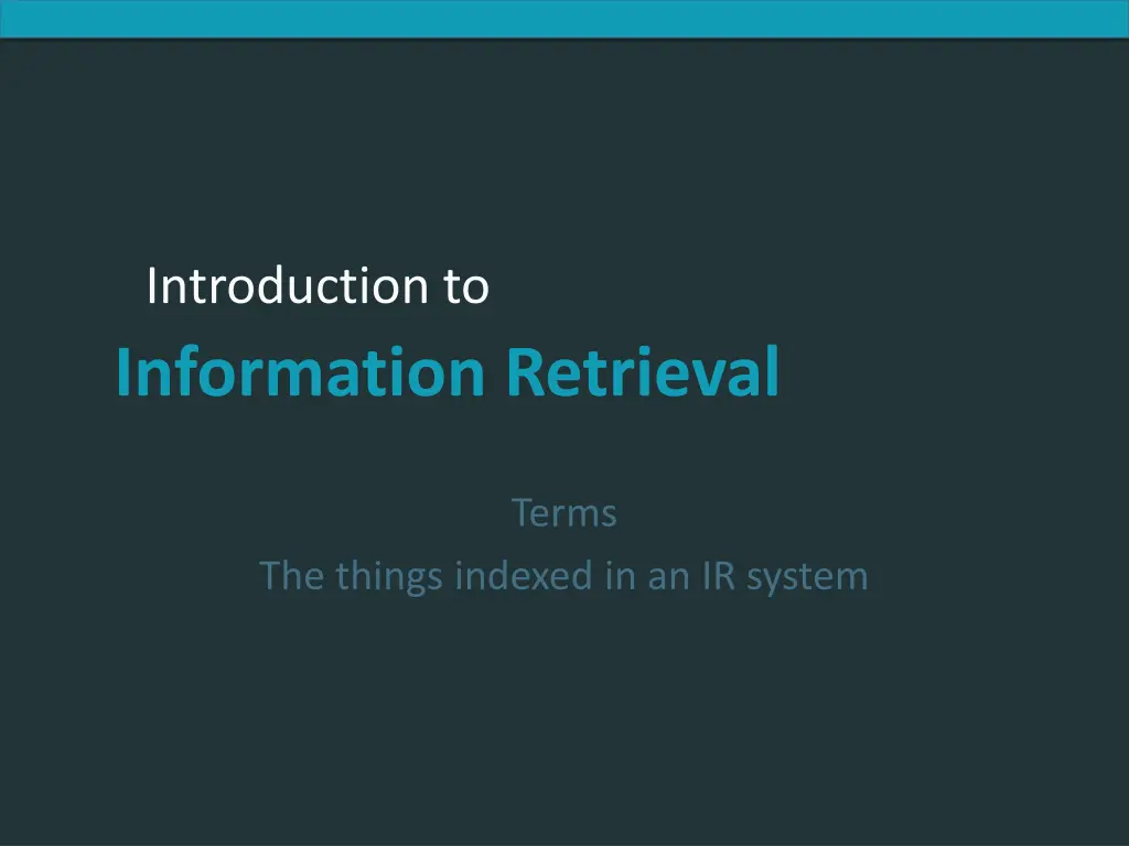 introduction to information retrieval 2