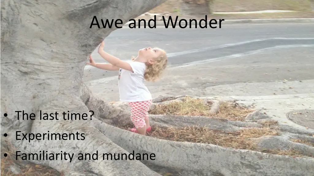 awe and wonder