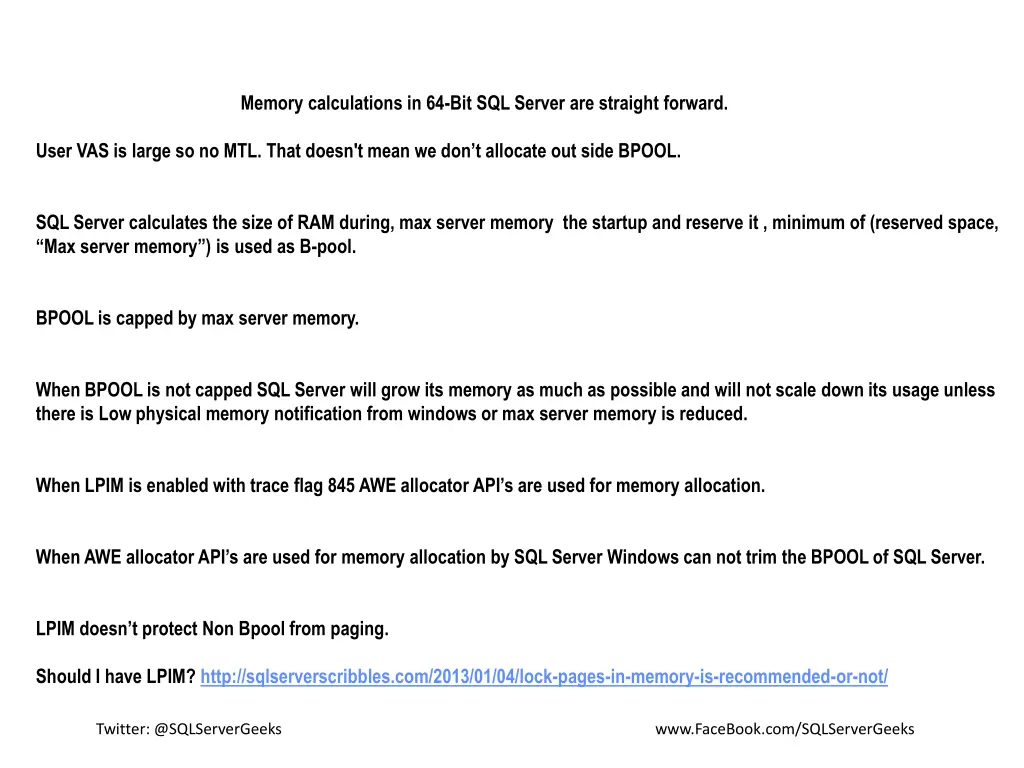 memory calculations in 64 bit sql server