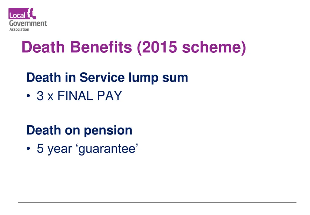 death benefits 2015 scheme