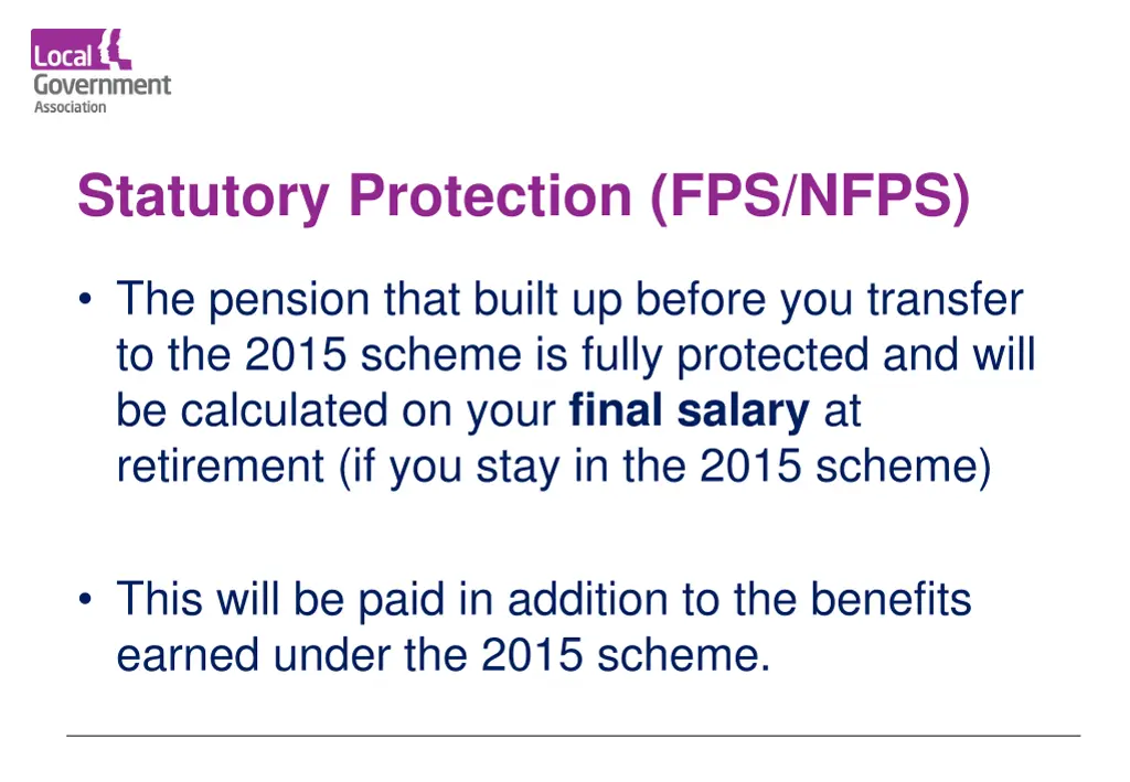 statutory protection fps nfps