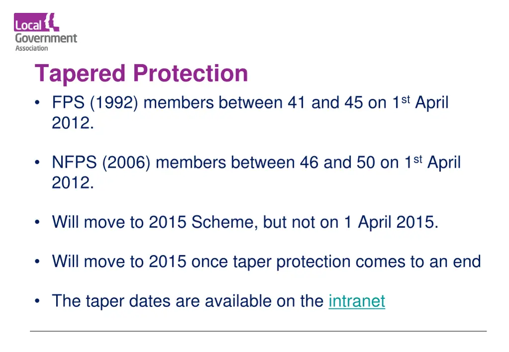 tapered protection fps 1992 members between