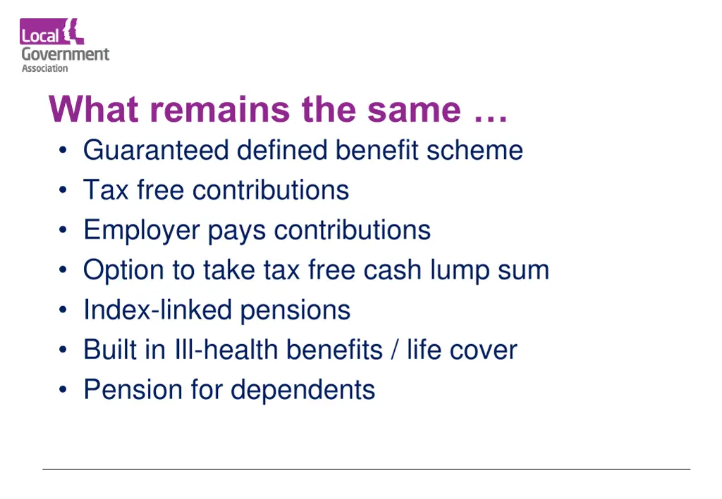 what remains the same guaranteed defined benefit