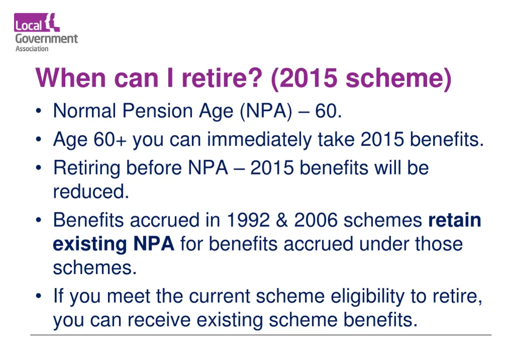 when can i retire 2015 scheme normal pension