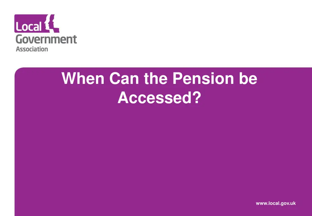 when can the pension be accessed