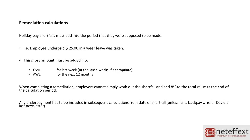 remediation calculations