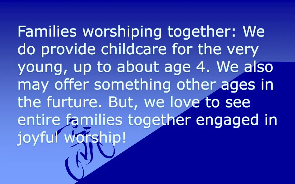 families worshiping together we do provide