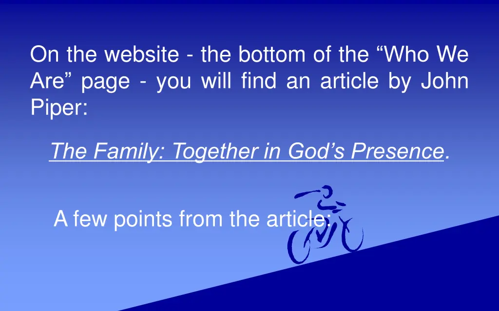 on the website the bottom of the who we are page