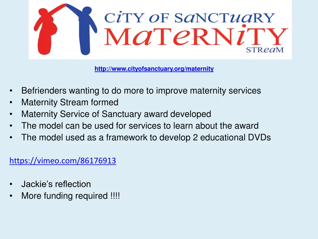 http www cityofsanctuary org maternity