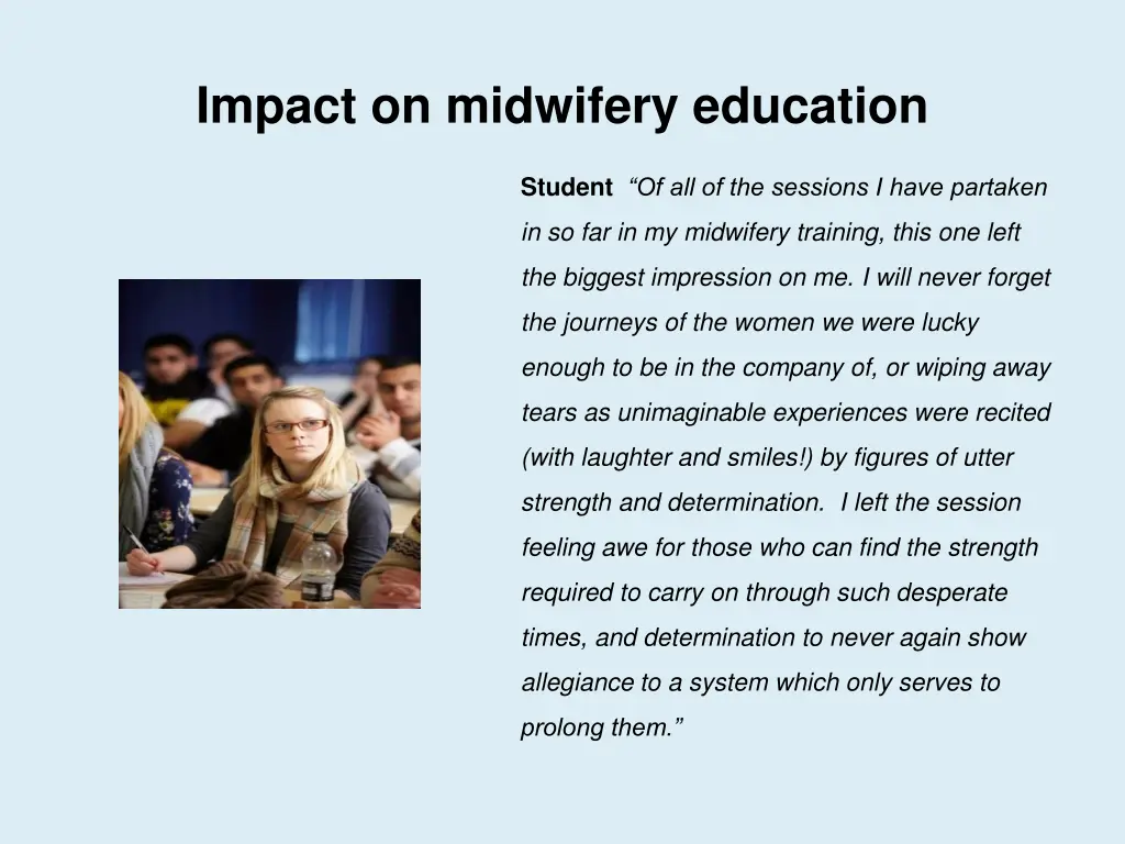 impact on midwifery education