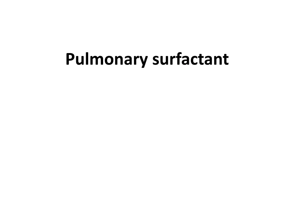 pulmonary surfactant