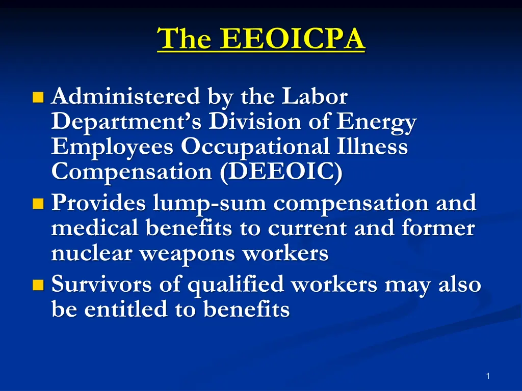 the eeoicpa