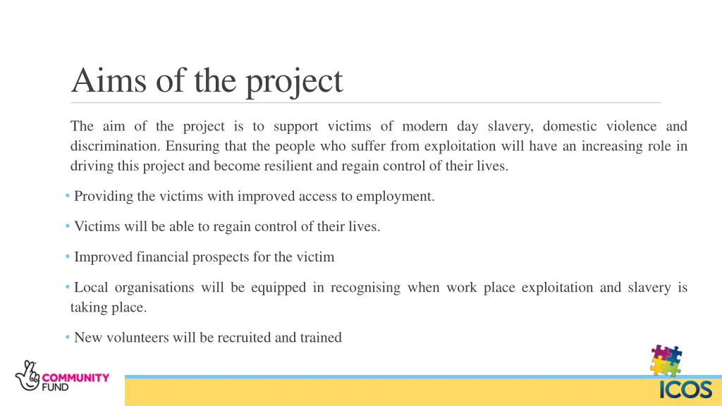 aims of the project