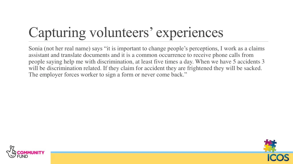 capturing volunteers experiences 1