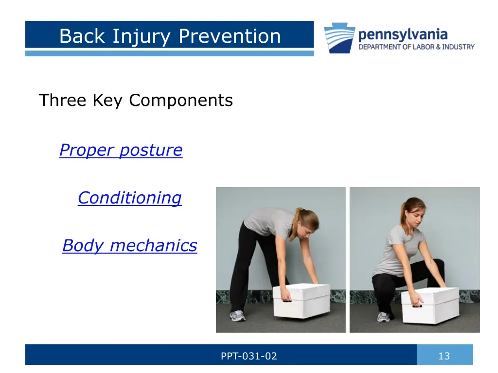 back injury prevention