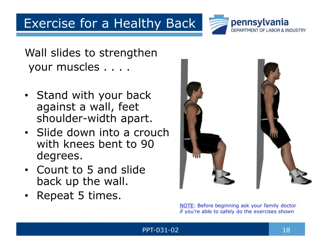 exercise for a healthy back