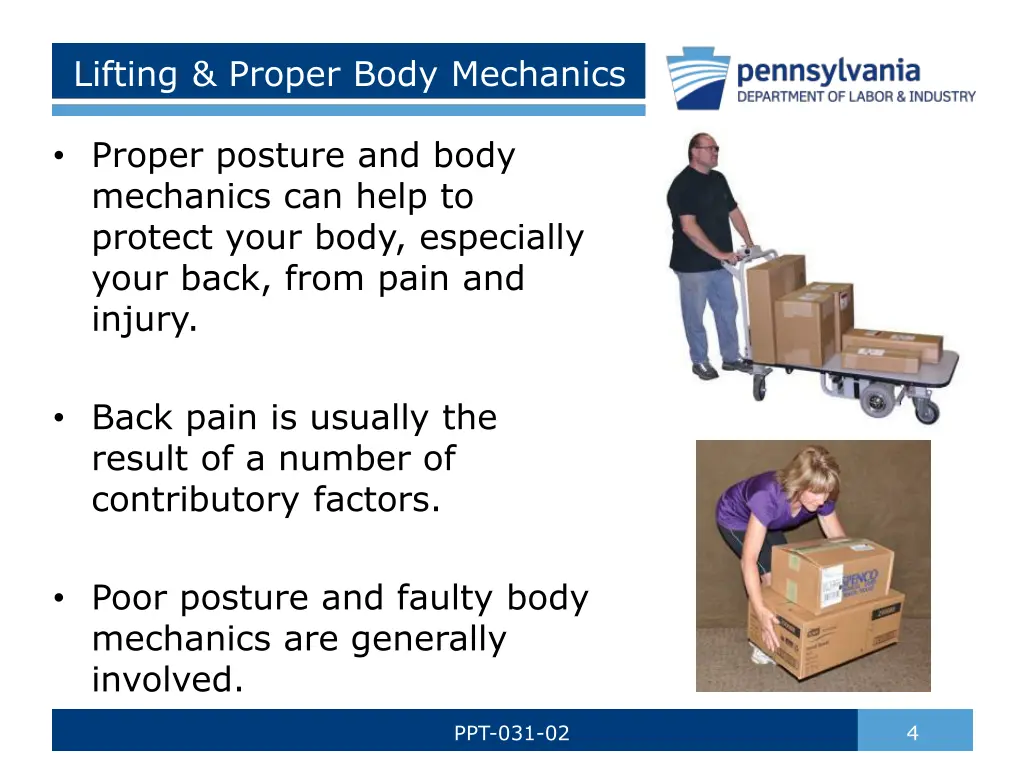 lifting proper body mechanics