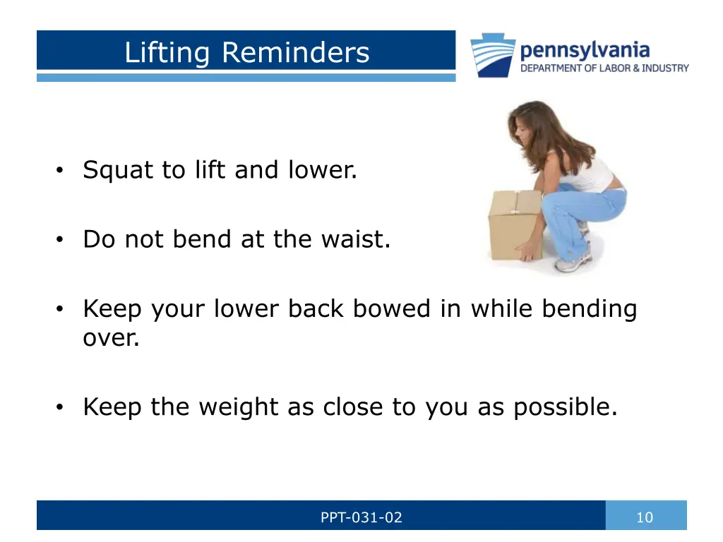 lifting reminders