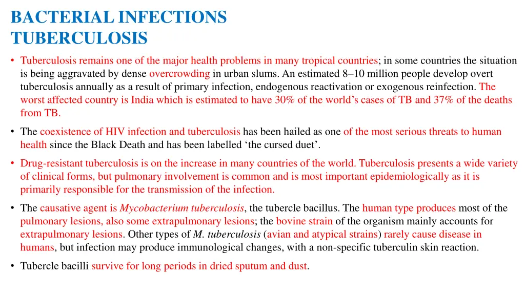 bacterial infections tuberculosis