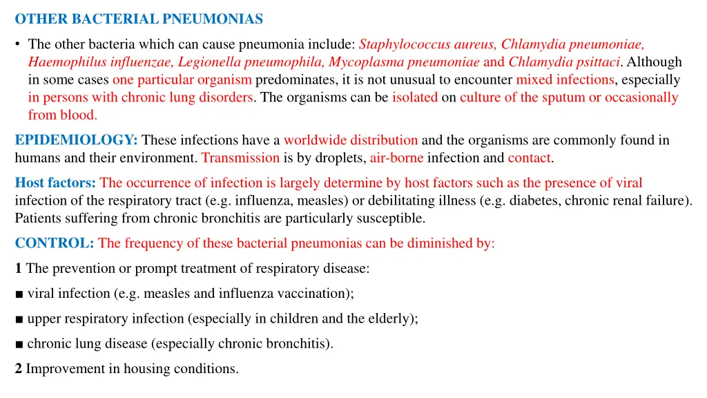 other bacterial pneumonias