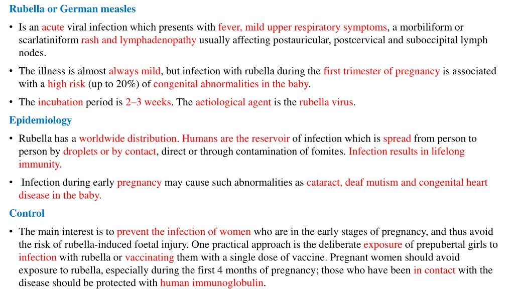 rubella or german measles