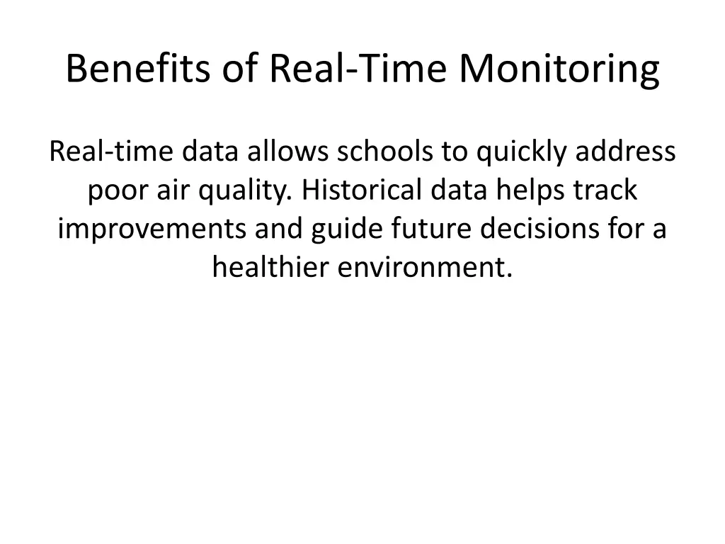 benefits of real time monitoring