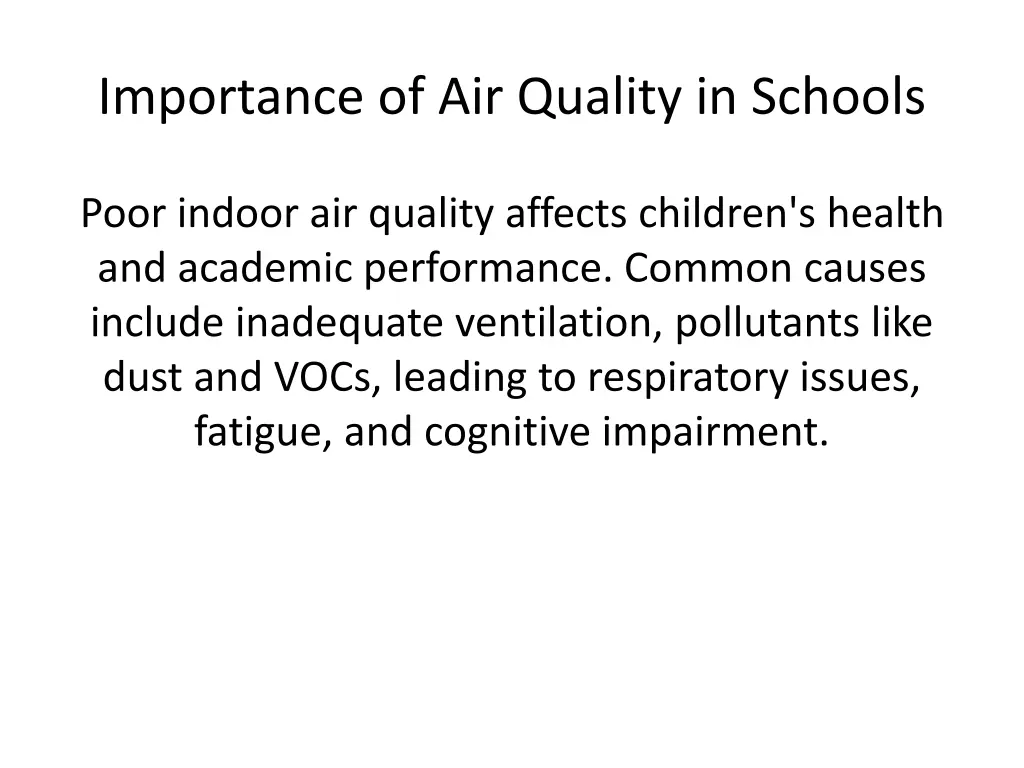 importance of air quality in schools