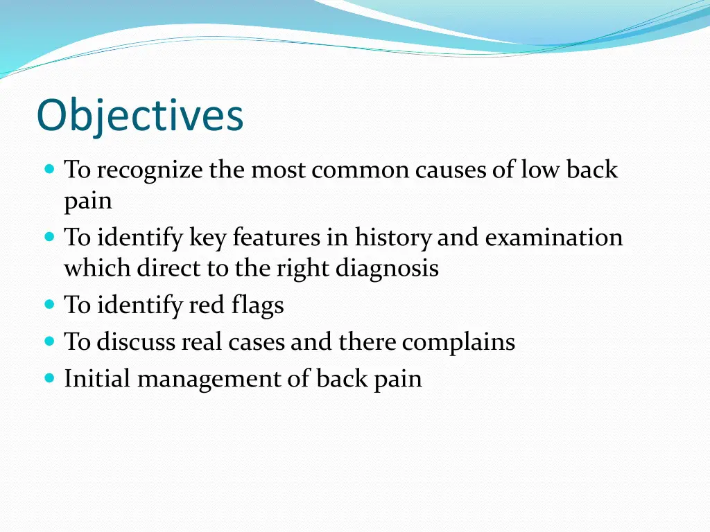 objectives