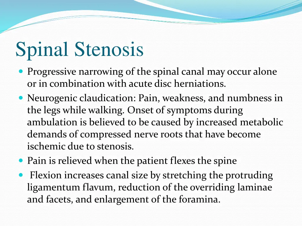 spinal stenosis