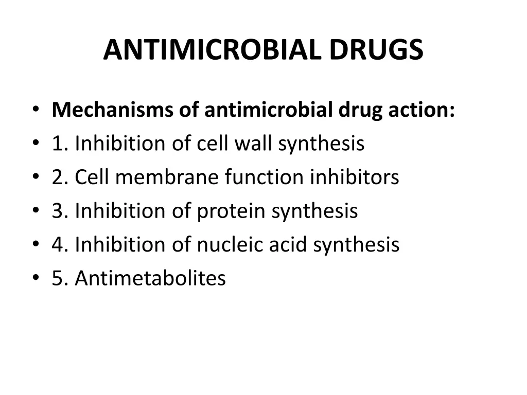 antimicrobial drugs