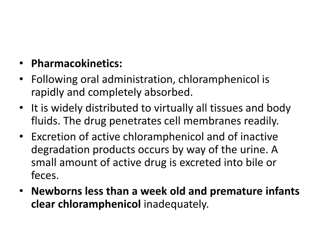 pharmacokinetics following oral administration