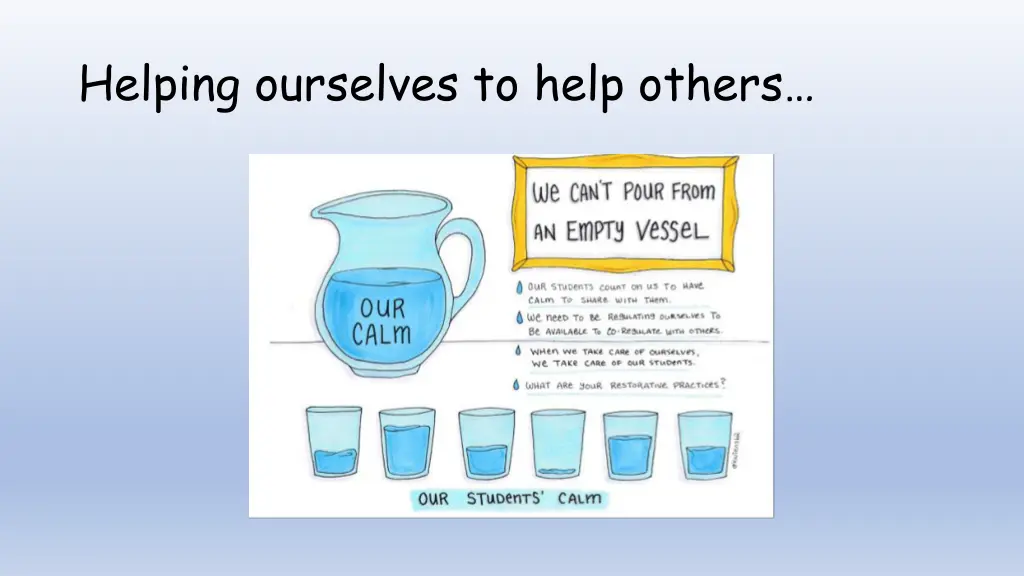 helping ourselves to help others