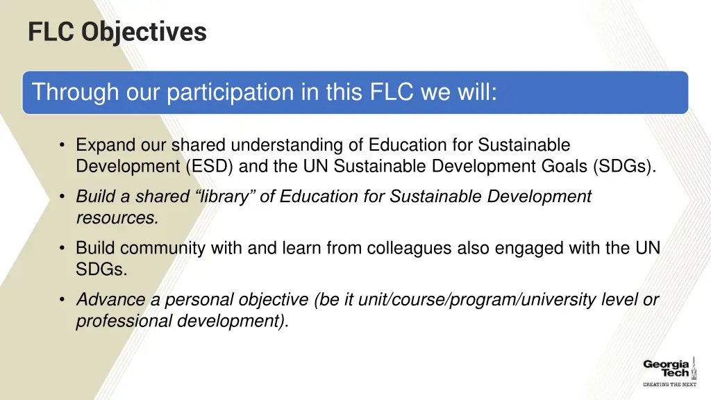 flc objectives