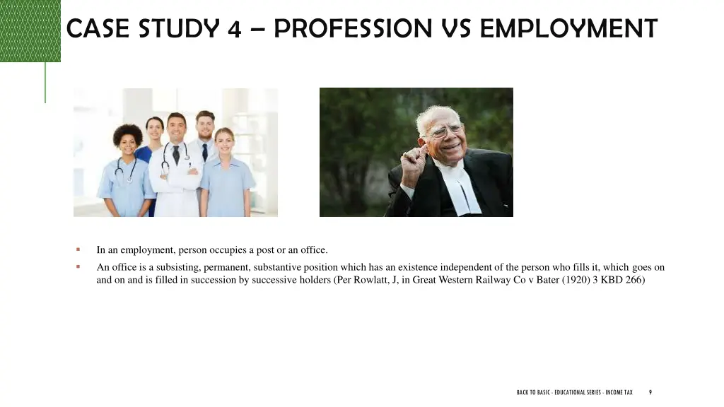 case study 4 profession vs employment