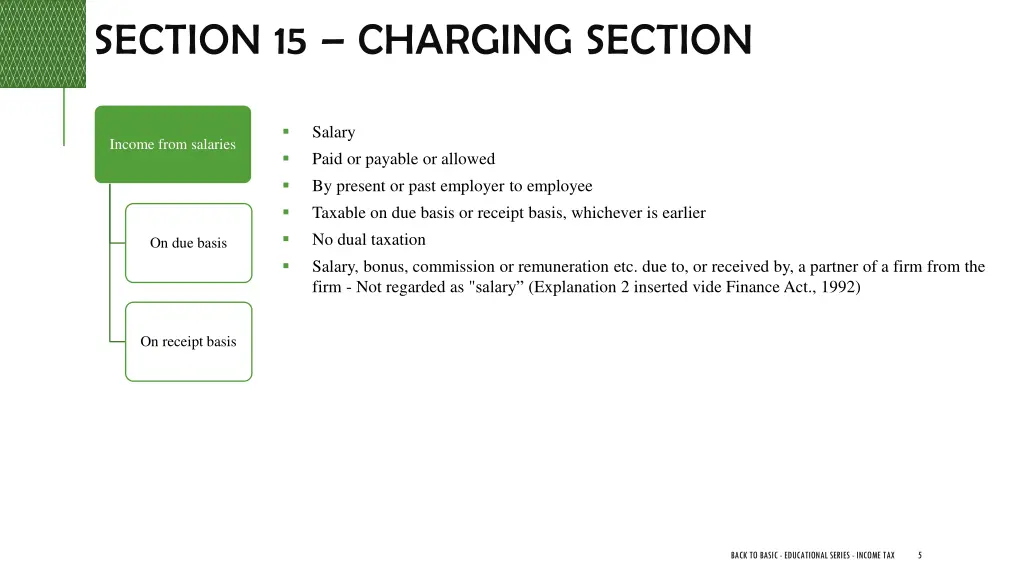 section 15 charging section