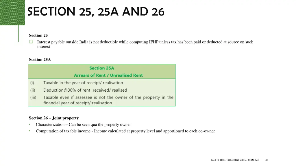 section 25 25a and 26