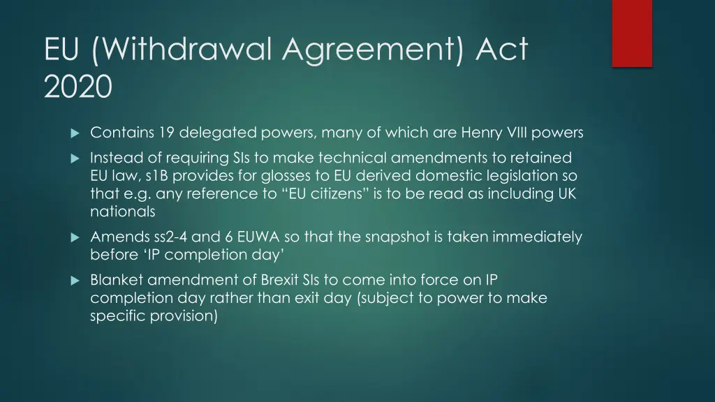 eu withdrawal agreement act 2020