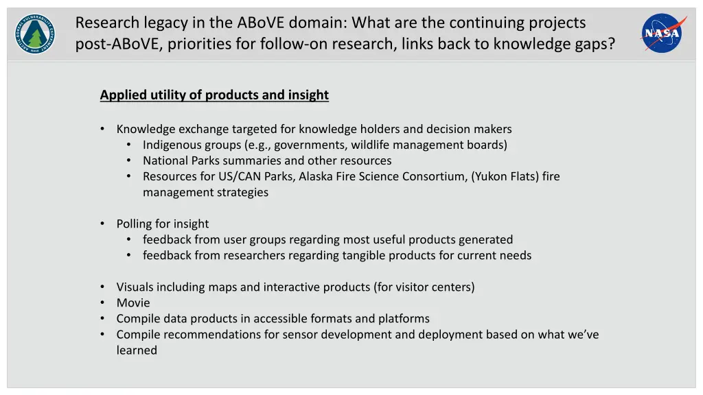 research legacy in the above domain what 2