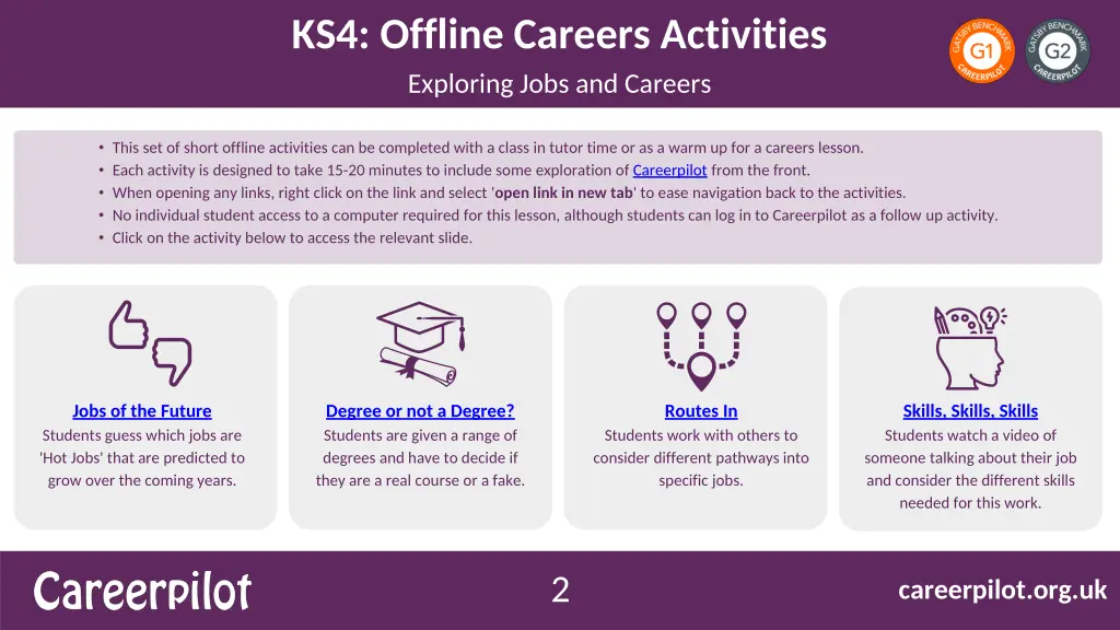 ks4 offline careers activities exploring jobs 1