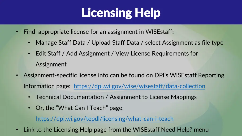 licensing help licensing help